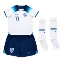 Camisa de Futebol Inglaterra Raheem Sterling #10 Equipamento Principal Infantil Mundo 2022 Manga Curta (+ Calças curtas)